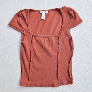 Full Tilt Short Sleeve Rust Top Size XS